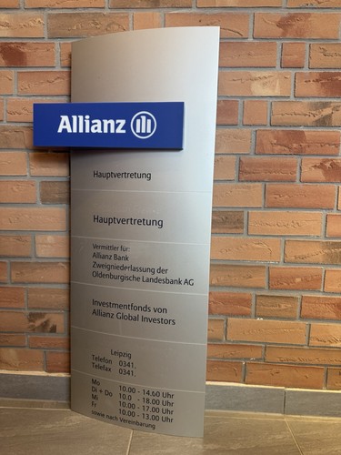 Original allianz werbeschild - werbeschild, /