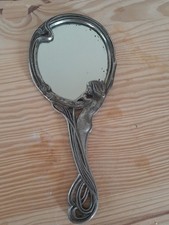 Handspiegel, Kosmetikspiegel, Jugendstil, oval, Vintage, antik