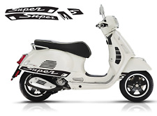 Vespa HPE GTS  (2018 - 2023) 'Super' Aufkleber 4Stk. Satz V.2 - Schwarz