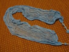 Halstuch Schal Hellbalu mit Lurexstreifen gut erhalten