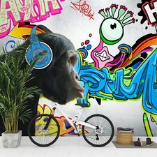Fototapete graffiti affe - fototapete,