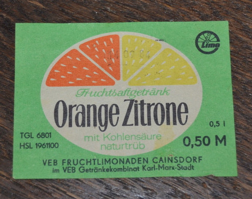 Ddr flaschenetikett fruchtsaft - flaschenetikett,