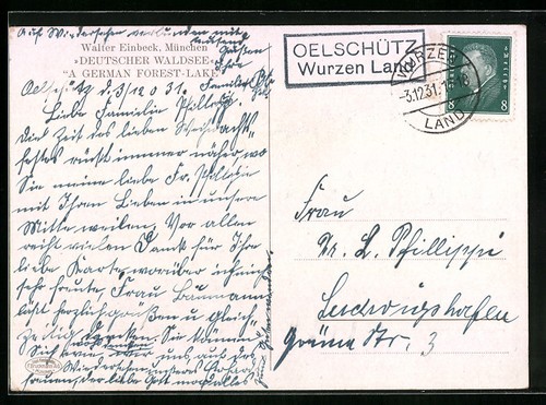 Ansichtskarte landpoststempel - ansichtskarte,