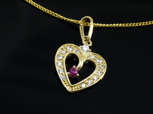 585 goldkette mit kleinem herz - mit,
