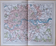 Top Inner - London, Maßstab: 1 : 84000 Farbiger Stadtplan, Brockhaus 14. Auflage