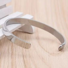 Armreif Edelstahl 6mm Silber glänzend Mode Schmuck Armband Armspange einstellbar