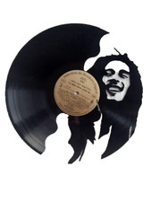 Handgefertigte Vinyl LP Geschnitten Bob Marley  Deko Wanduhr Geschenkidee PopArt