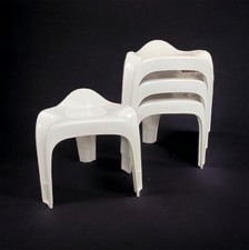 Casala Hocker Alexander Begge Casalino in Weiss 70er Jahre Designklassiker #264