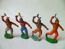 4 Indianer alte DDR HartGummi