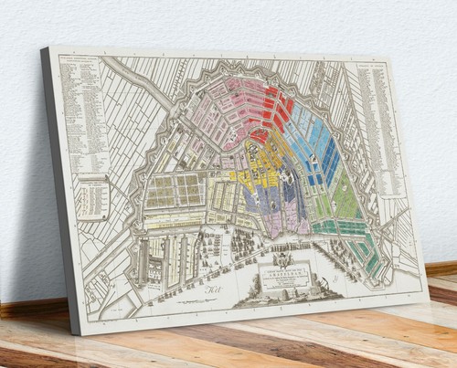 Vintage karte von amsterdam - karte,