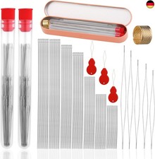 Perlennadel Set 70 Stück Lange gerade Perlennadeln Sticknadeln Offene 