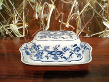 BLUE DANUBE Japan ZWIEBELMUSTER - edle Butterdose für 250 Gramm Butter