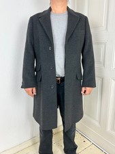 Wollmantel Herren grau lang