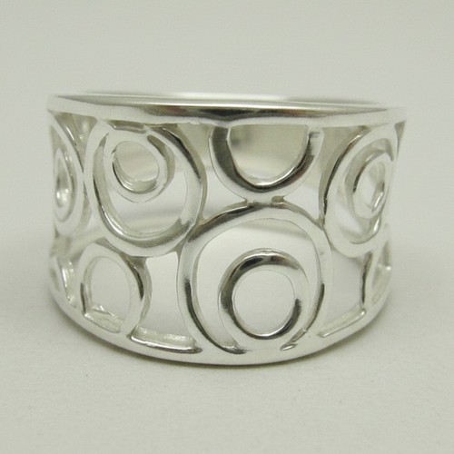 Sterling silber breiter kreis - sterling,