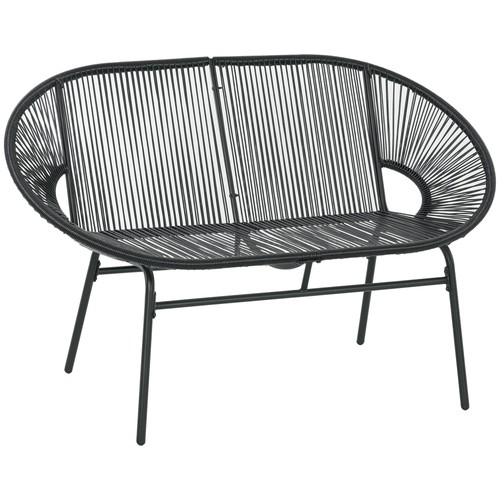 Polyrattan sitzbank sitzer - sitzbank, 2-sitzer