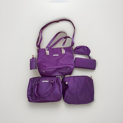 Handtaschen set teilig lila - set, 6-teilig