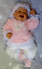 Set Pullover Hose Mütze Schuhe Puppen kleidung handmade Re born Baby 40-46 43 cm
