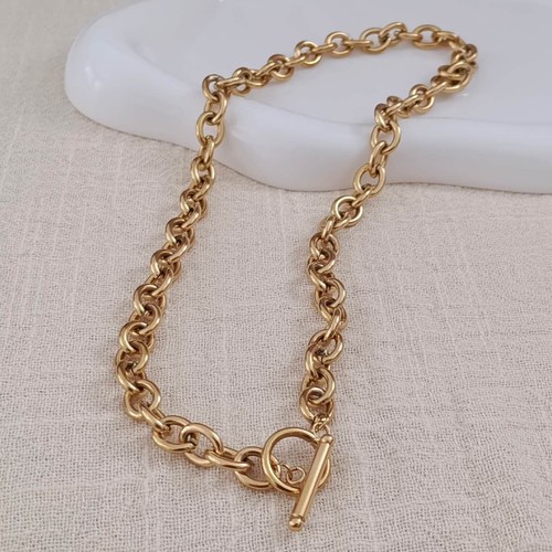 Dicke halskette edelstahl 18k - edelstahl,