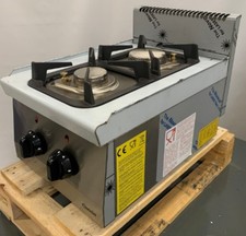 Bartscher Gasherd Edelstahl 2 Flammen Gussroste Auftisch Gerät 600 2FL 1317433