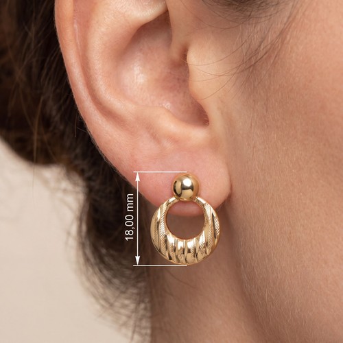 Ohrstecker 333 gelbgold matt - ohrstecker,