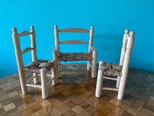 Stuhl  Korbstuhl Bank sehr große Puppenstube Puppenhaus dollhouse garden chair