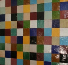 1m² maurische Zellige bunter Mix 10x10cm - Mosaikkacheln Wandfliesen Tonfliesen