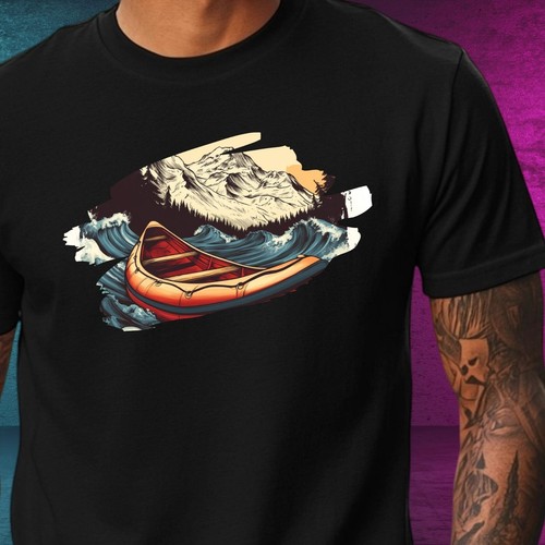Shirt herren rafting - t-shirt, boot