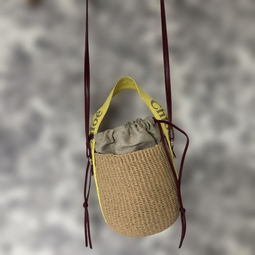 Chloe basket bag - gelb, leder