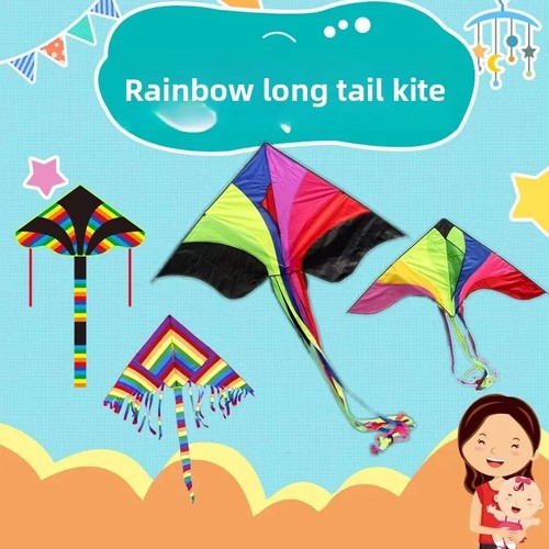 Großer regenbogen drachen mit - großer,