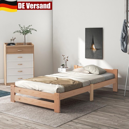 Einzelbett 90x200 bett holz - einzelbett,