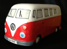 alte VW T1 Bulli Bus weiß rot Handbemalt Keramik Spardose Sparbüchse  20 cm TOP