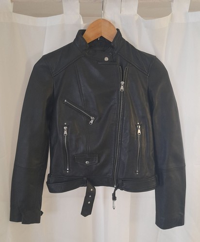 Zara echtleder jacke - echtleder,