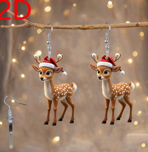 Weihnachtsohrringe renntiere - ,