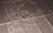 Alte Leinen Damast Tischdecke