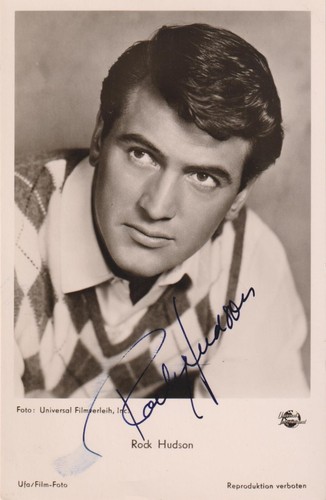 Rock hudson original autogramm - hudson,