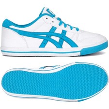 Asics Onitsuka Tiger Aaron GS Kinder Sneaker Schuhe Skater weiß türkis-blau NEU