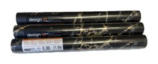 3 Rollen Vlies Tapeten Restposten Restrollen Marmor Stein schwarz gold grau
