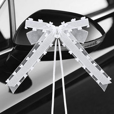 Autoschleifen Hochzeit Weiß