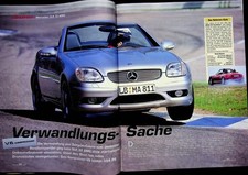 Sport Auto 05/2001 Mercedes SLK 32 AMG R170 mit 354PS im Supertest auf dem Nürbu