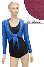 Damen Bolero lange Ärmel Jäckchen Schulterjacke stretch shiny glänzend elastisch