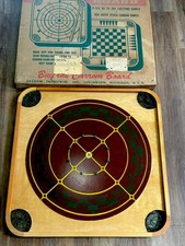 Vintage Carrom Game Board w/