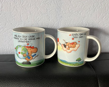 2 Seltmann Weiden Porzellan Tasse Becher W. Steinbeck • Motiv Spruch