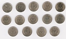 Set UdSSR Russische Münzen 14