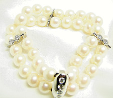 Damen Perlarmband mit Diamant