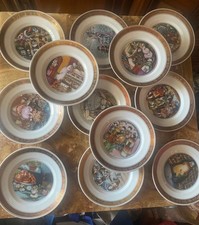 Christian Andersen Porzellan Teller Märchen Copenhagen Royal 12 St. mit Ständer