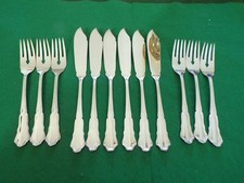 Wilkens DRESDNER BAROCK Fischbesteck 6 Personen 12 Teile Echtsilber 800er TOP