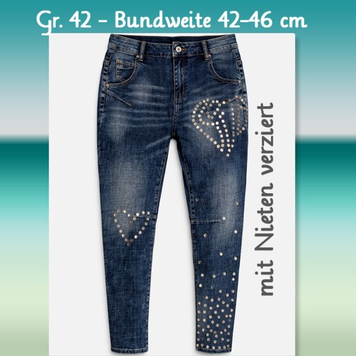 Jeans mit nieten verziert - jeans, gr