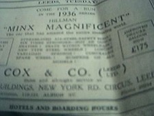 Zeitung 1935 Artikel Anzeige