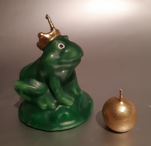 Kerze als froschkönig mit - als,