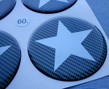 4x Carbon Lock Embleme für